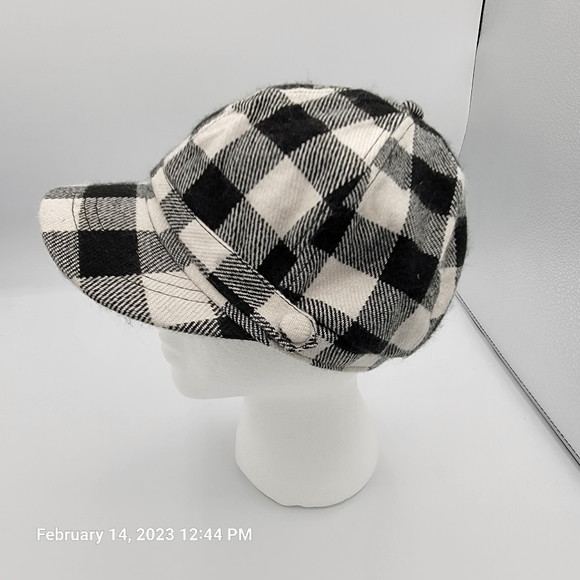 Womens newsboy hat, Brand new, One Size fits most, Black and white - Picture 2 of 4